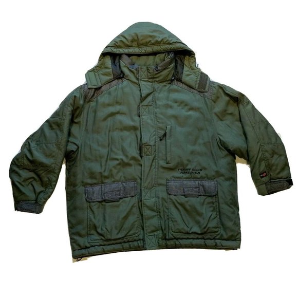 Perry Ellis America Insulated Parka Jacket Fleece Lined Detachable Hood XXL NEW - Picture 3 of 12